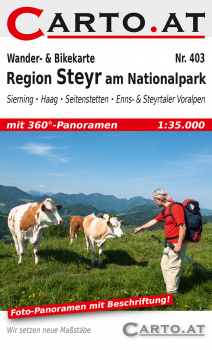 Wanderkarte Region Steyr am Nationalpark 1:35.000: Sierning Haag Seitenstetten Enns- & Steyrtaler Voralpen