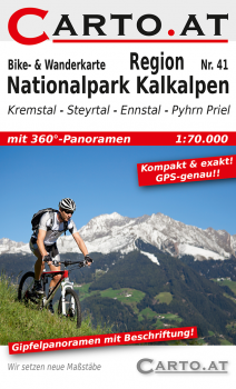 Bikekarte Region Nationalpark Kalkalpen 1:70.000: Kremstal Steyrtal Ennstal Pyhrn Priel