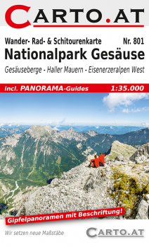 ﻿Wanderkarte Nationalpark Gesäuse 1:35.000: Gesäuseberge Johnsbach Admont Haller-Mauern Weng Eisenerzer Alpen Hieflauf Radmer