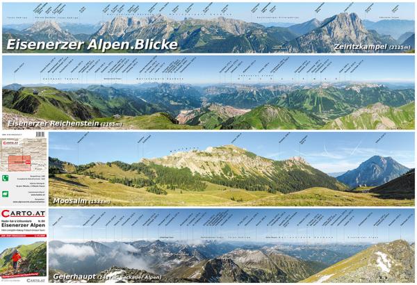 Gipfelpanorama, Alpenpanorama, Eisenerzer Alpen